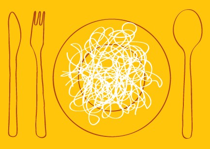 Špagety... vektorová ilustrace