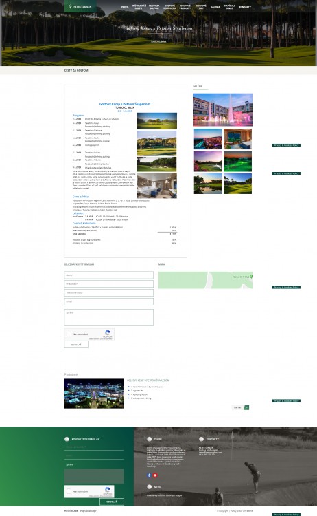 Webová stránka na míru Peter Švajlen – golfový kemp
