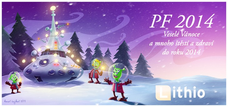 Ilustrované vánoční přání PF 2014 – Lithio