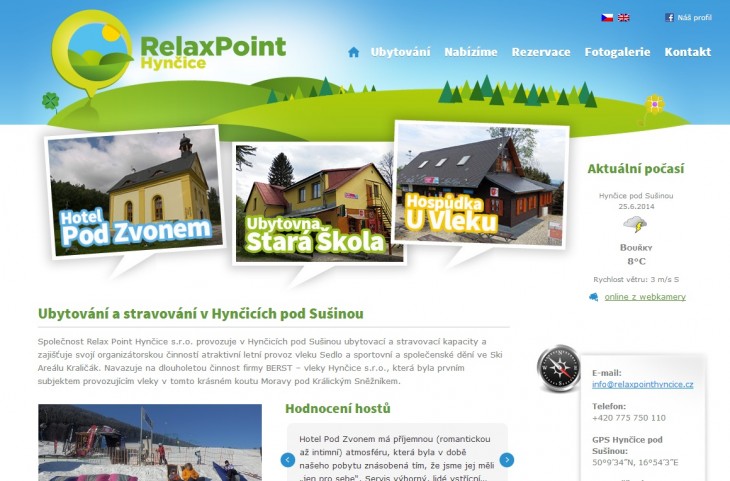 Internetová prezentace firmy Relax Point Hynčice