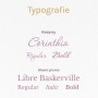 Typografie | svatební webovky