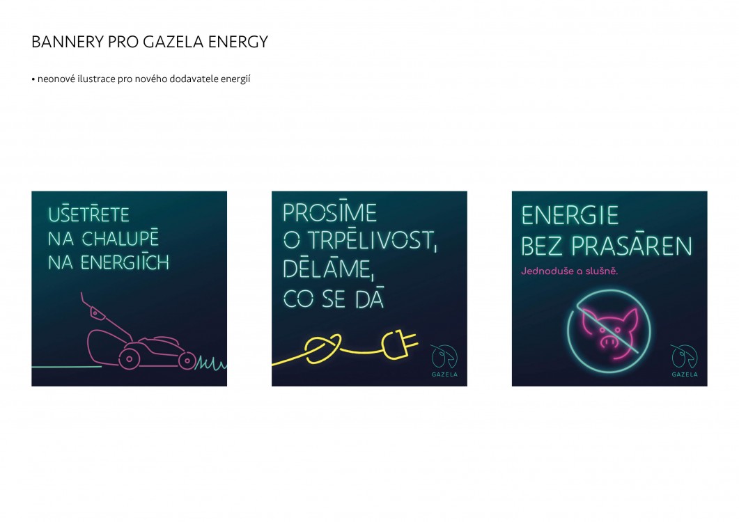 Bannery pro Gazela Energy