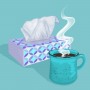 Coffee and tissues | digitální ilustrace