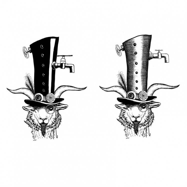 Ilustrace kozla pro pivovar Kozlíček