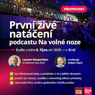 1. živé natáčení podcastu Na volné noze