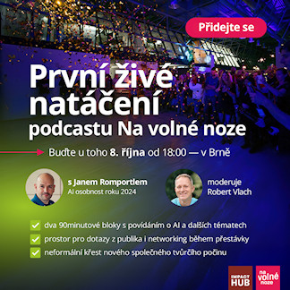1. živé natáčení podcastu Na volné noze