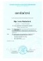 Osvědčení o absolvování XV. česko-anglického terminologického semináře