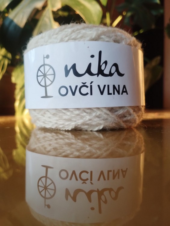 Příze nika - 100% ovčí vlna z lokálního chovu v Beskydech