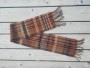 Hnědomodrá ručně tkaná pánská vlněná šála