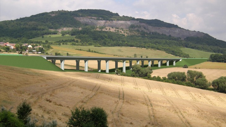 Most na D8, České středohoří, ČR