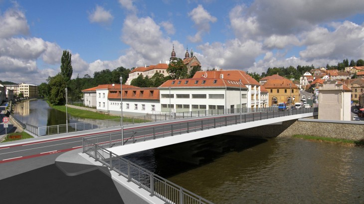 Most přes řeku Jihlavu, Třebíč, ČR