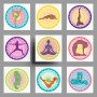 Série ilustrací pro kalendář s jógovou tematikou, vytvořeno pro společnost One Yoga