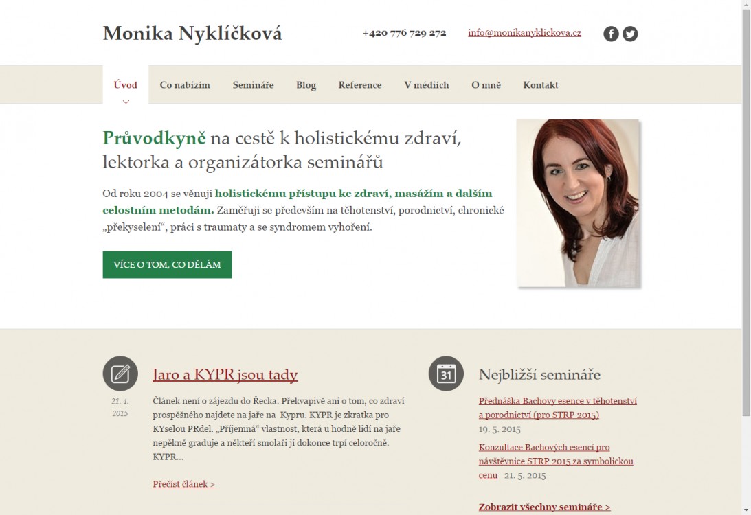 Monika Nyklíčková | webová prezentace