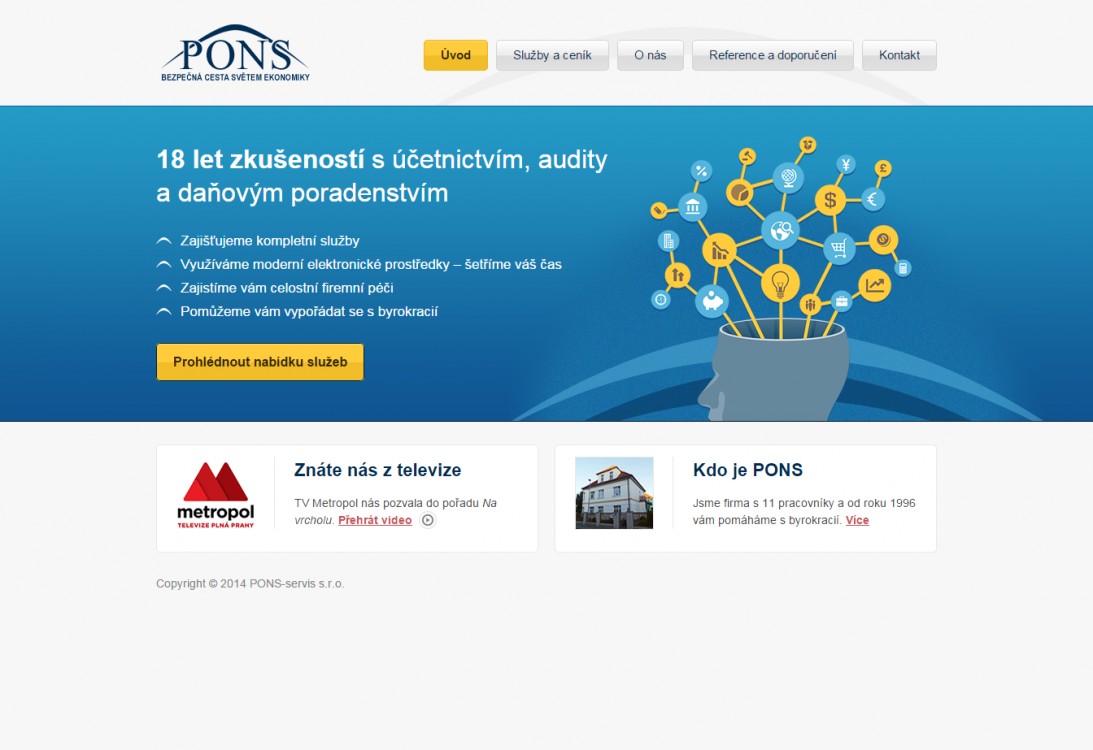 Pons Servis | webová prezentace