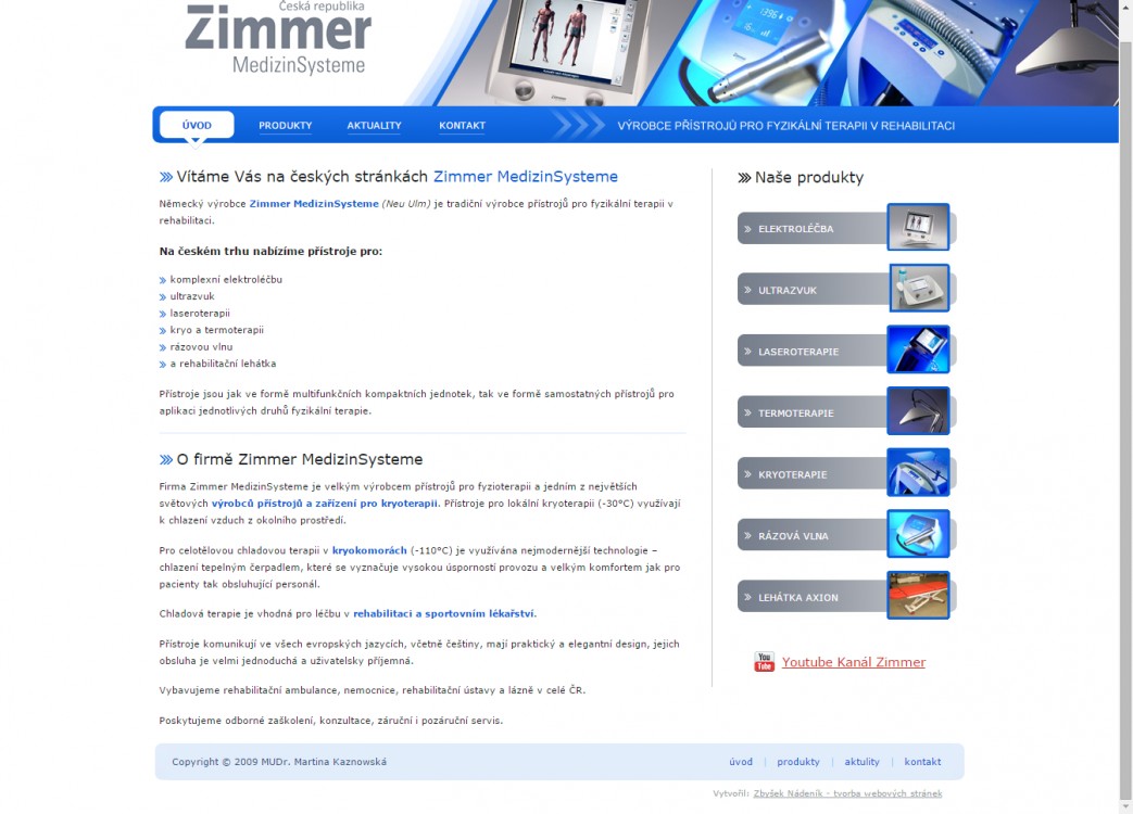 Webová prezentace Zimmer