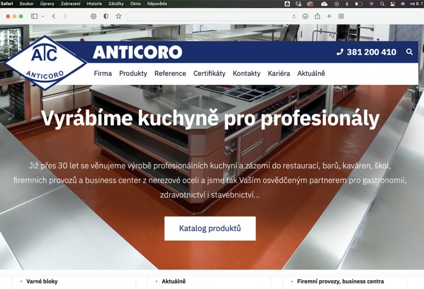 Anticoro | webdesign