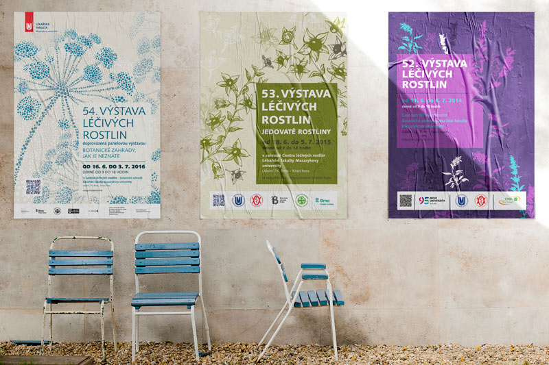 Plakáty pro 3 ročníky Výstavy léčivých rostlin