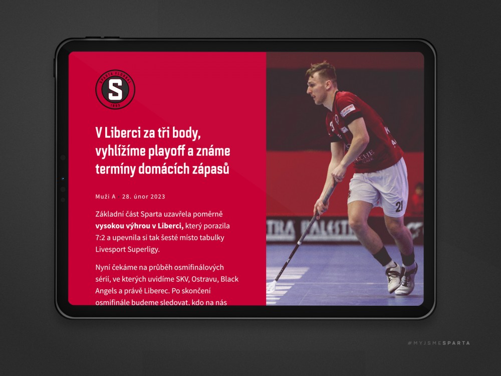 AC Sparta Praha - vizualizace klubové identity, web