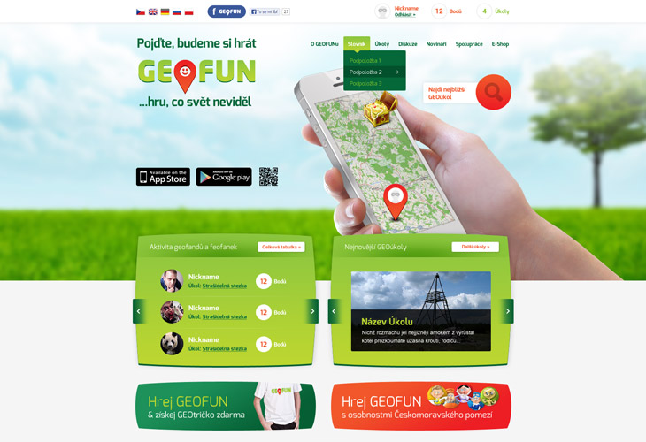 Geofun | návrh webu, webdesign