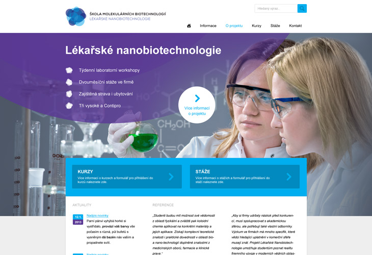 Nanobiotechnologie.cz | návrh webu, webdesign