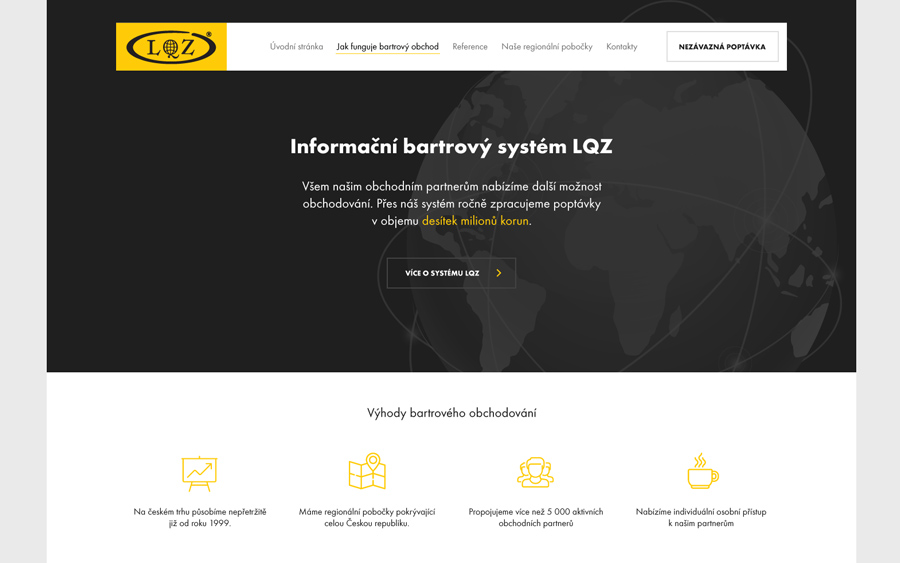 Grafický návrh webu LQZ