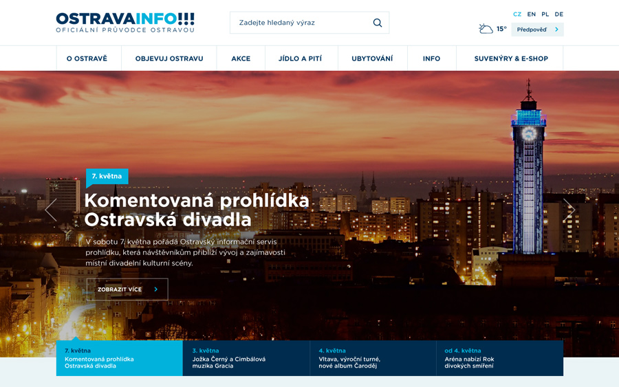Grafický návrh webu OstravaInfo
