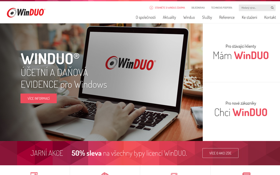 Grafický návrh webu Winduo