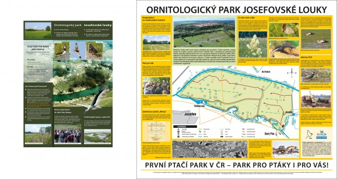 Ornitologický park Josefovské louky (layout pro leták a orientační panel)