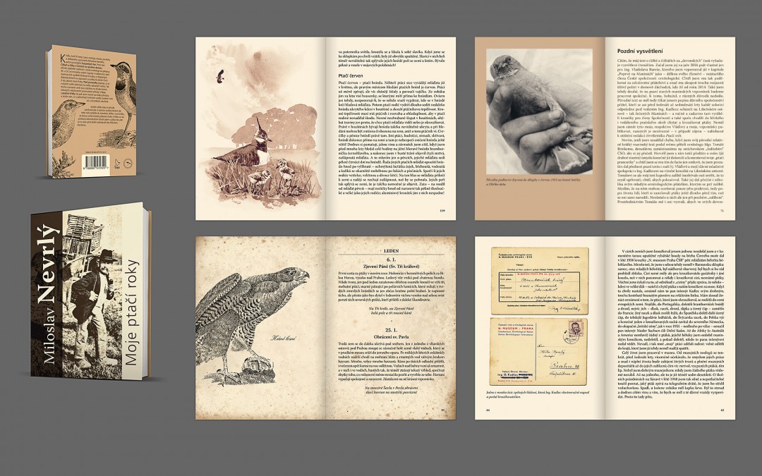 Moje ptačí roky, Miloslav Nevrlý – grafická úprava a sazba knihy