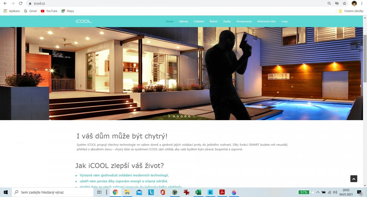 ICOOL.cz - copyediting webu s nabídkou řídicího systému pro chytré domy