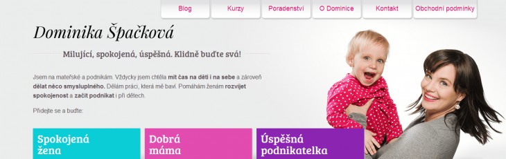 Slogan pro web Dominika.cz