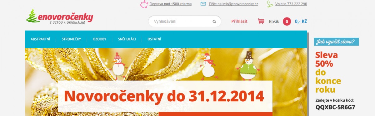 Tagline na web pro Enovorocenky.cz