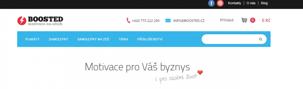 Tagline pro web Boosted.cz