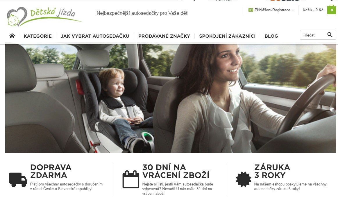 Nejbezpečnější autosedačky pro vaše děti – tagline pro web Dětská jízda