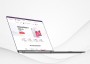 Mockup e-shopu s repasovanými iPhony v prostředí MacBooku