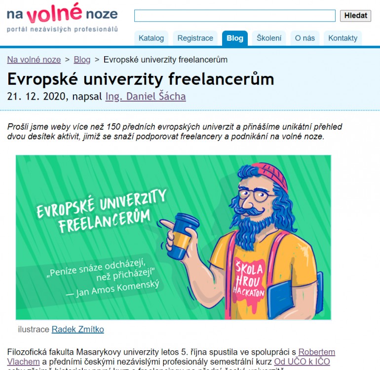 Evropské univerzity freelancerům
