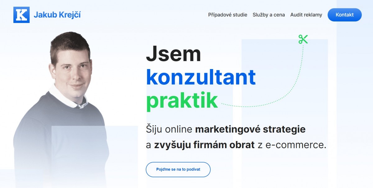 Web copywriting pro PPC konzultanta Jakuba Krejčího