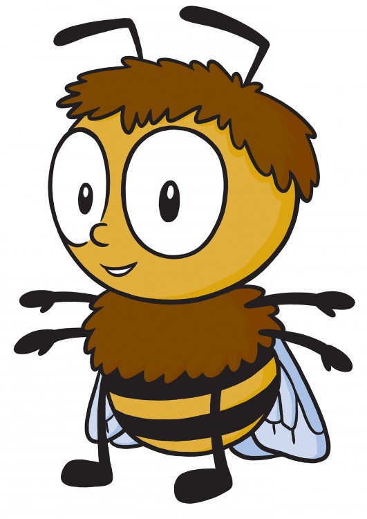 Maskot včelka Bíďa pro Pracovní společnost nástavkových včelařů