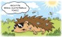 Komiksové okénko pro osvětový letáček pro Pomoc ježkům