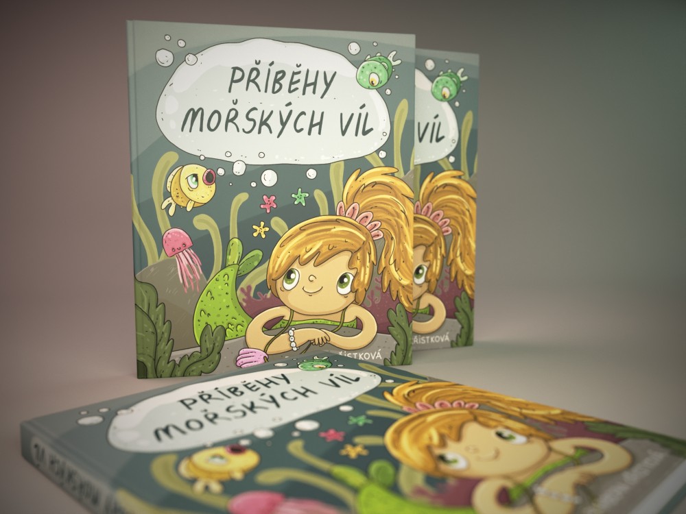 3D maketa knihy - příběhy mořských víl