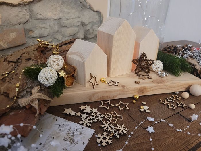 Dřevěné malované domečky