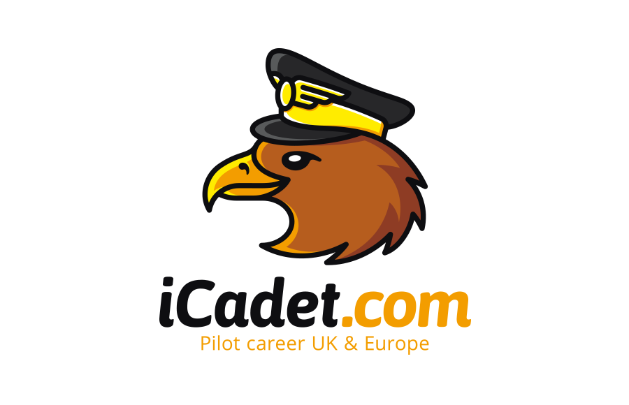 ICadet – logo pro informační web o výcviku a kariéře dopravního pilota