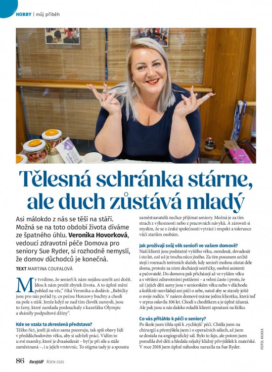 Tělesná schránka stárne, ale duch zůstává mladý, Receptář 10/25