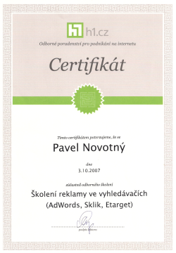 Certifikát PPC