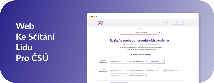 Webový formulář ke sčítání lidu pro ČSÚ