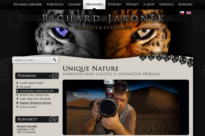 Richard Jaroněk – Unique Nature | responzivní webdesign