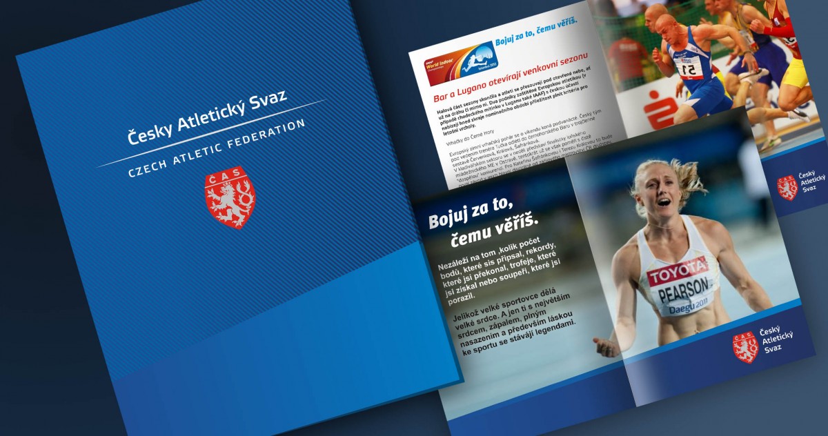 Grafický návrh loga a desek pro Český Atletický Svaz