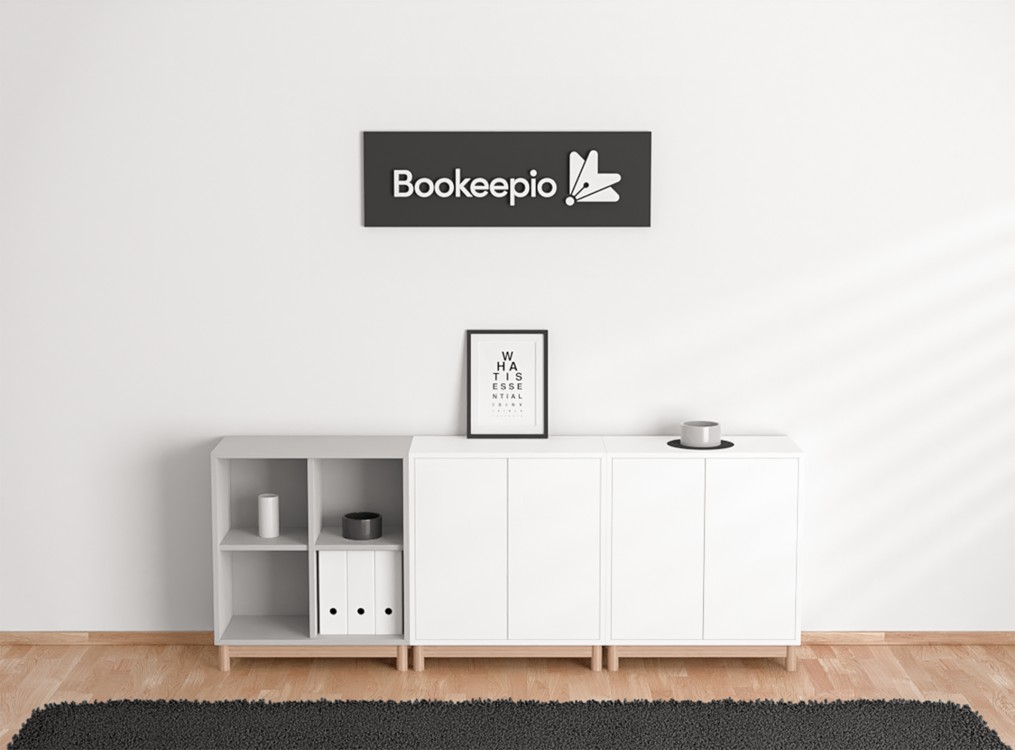 Vizualizace plastického loga Bookeepio