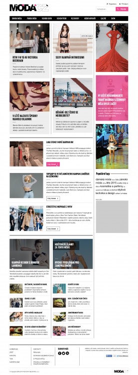 Webdesign webu Moda.cz