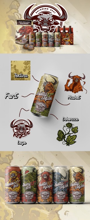 Roger logo, branding, etikety